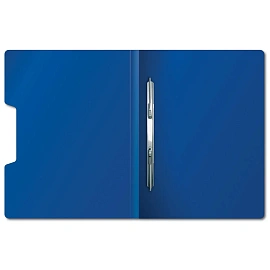 Скоросшиватель пластиковый с пружинным механизмом Attache Digital А4+ до 120 листов синий (толщина обложки 0.45 мм)