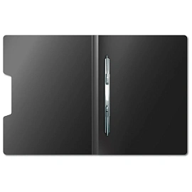 Скоросшиватель пластиковый с пружинным механизмом Attache Digital А4+ до 120 листов черный (толщина обложки 0.45 мм)