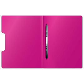 Скоросшиватель пластиковый с пружинным механизмом Attache Digital А4+ до 120 листов розовый (толщина обложки 0.45 мм)