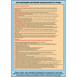 Информационный стенд-плакат Охрана труда (950х625 мм)