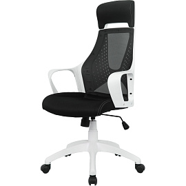 Кресло для руководителя Easy Chair 578 TC черное (сетка/ткань, пластик белый)