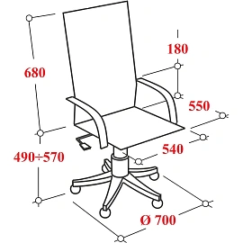 Кресло для руководителя Easy Chair 583 TPU (TR) чёрное (экокожа, пластик)