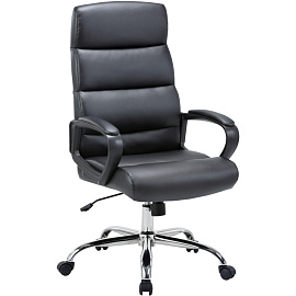 Кресло для руководителя Easy Chair 679 TR черное (рециклированная кожа, металл)