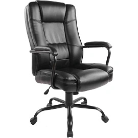 Кресло для руководителя Easy Chair 584 TR чёрное (рециклированная кожа, металл)