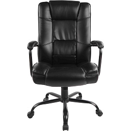 Кресло для руководителя Easy Chair 584 TR чёрное (рециклированная кожа, металл)