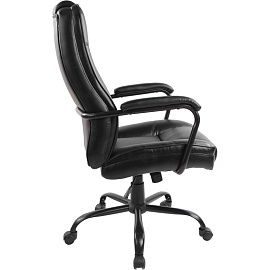Кресло для руководителя Easy Chair 584 TR чёрное (рециклированная кожа, металл)