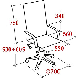Кресло для руководителя Easy Chair 584 TR чёрное (рециклированная кожа, металл)