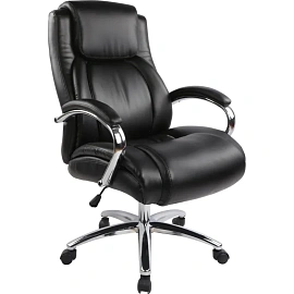 Кресло для руководителя Easy Chair 585 TR черное (рециклированная кожа, металл)
