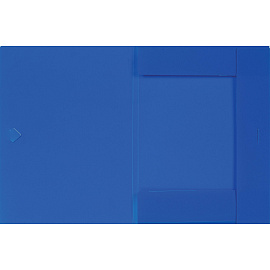 Папка с клапаном Attache A4 10 мм пластиковая до 100 листов синяя (толщина обложки 0.5 мм)