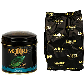 Чай листовой зеленый Maitre Наполеон 100 г (сливки) фото Чай листовой зеленый Maitre Наполеон 100 г (сливки)