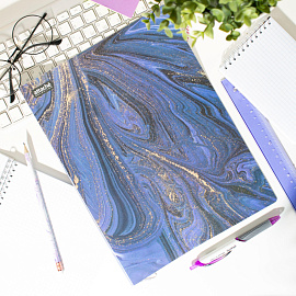 Папка с зажимом Attache Selection Fluid А4+ 0.45 мм фиолетовая с рисунком (до 120 листов)