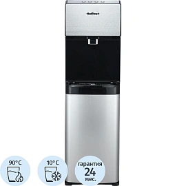 Кулер для воды HotFrost V450ASM серебристый/чёрный (нагрев и охлаждение)