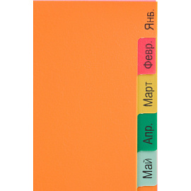 Разделитель листов Комус А4 пластиковый разноцветный 12 листов (по месяцам)