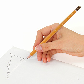 Карандаш чернографитный деревянный 8B Koh-I-Noor заточенный шестигранный