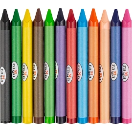 Мелки восковые Гамма Классические трехгранные 12 цветов