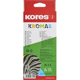 Карандаши цветные Kores Kromas 12 карандашей 12 цветов трёхгранные