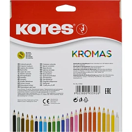 Карандаши цветные Kores Kromas 24 карандаша 24 цвета трёхгранные
