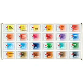 Краски акварельные Белые ночи набор 24 цвета по 2.5 мл в кюветах фото Краски акварельные Белые ночи набор 24 цвета по 2.5 мл в кюветах