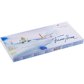 Краски акварельные Белые ночи набор 24 цвета по 2.5 мл в кюветах фото Краски акварельные Белые ночи набор 24 цвета по 2.5 мл в кюветах