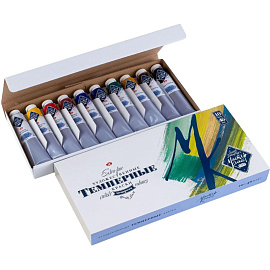 Краски темперные Мастер-класс набор 10 цветов по 46 мл в тубах фото Краски темперные Мастер-класс набор 10 цветов по 46 мл в тубах