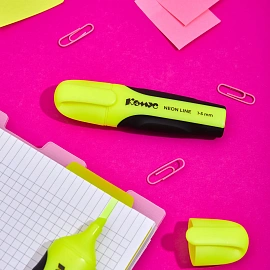 Маркер текстовыделитель Комус Neon Line 1-5мм желтый