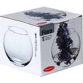 Ваза для цветов Pasabahce флора прозрачная (высота 10.3 см)