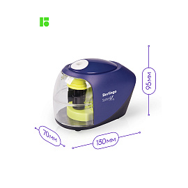 Точилка электрическая Berlingo "SystemX" 1 отверстие, с контейнером, картон. упаковка фото Точилка электрическая Berlingo "SystemX" 1 отверстие, с контейнером, картон. упаковка