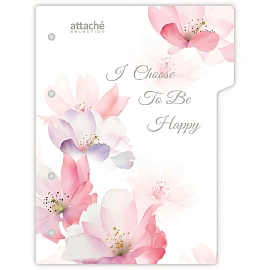 Разделитель листов пластиковый Attache Selection Flower dreams А5 3 листа по цветам (148x210 мм)
