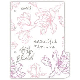 Разделитель листов пластиковый Attache Selection Flower dreams А5 3 листа по цветам (148x210 мм)
