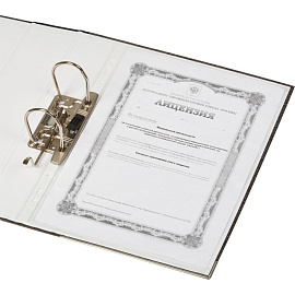 Папка-регистратор Attache 75 мм чёрная бумага с защитным уголком