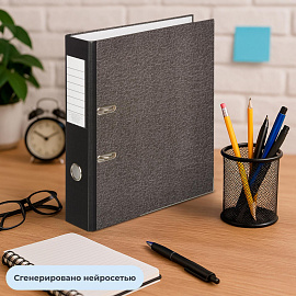 Папка-регистратор Attache 75 мм чёрная бумага с защитным уголком