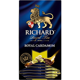 Чай черный Richard Royal Cardamom 25 сашет (кардамон, бергамот) фото Чай черный Richard Royal Cardamom 25 сашет (кардамон, бергамот)