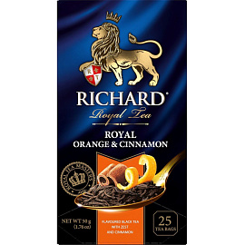 Чай черный Richard Royal Orange & Cinnamon 25 сашет (корица, апельсин)