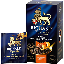 Чай черный Richard Royal Orange & Cinnamon 25 сашет (корица, апельсин)
