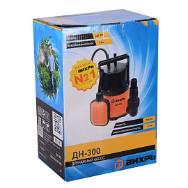 Насос дренажный для грязной воды Вихрь ДН-300 (68/2/6) фото Насос дренажный для грязной воды Вихрь ДН-300 (68/2/6)