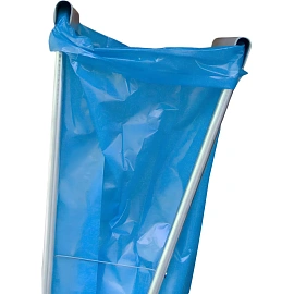 Держатель мусорных пакетов Все для уборки с педалью металл, серебристый фото Держатель мусорных пакетов Все для уборки с педалью металл, серебристый