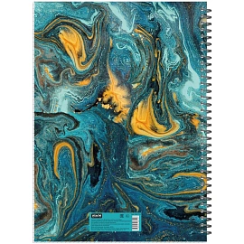 Бизнес-тетрадь Attache Selection Fluid A4 96 листов бирюзовая в клетку на спирали (203х290 мм)