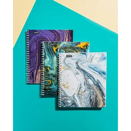 Бизнес-тетрадь Attache Selection Fluid A4 96 листов бирюзовая в клетку на спирали (203х290 мм)