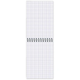 Блокнот Микровельвет А6 50 листов синий в клетку на спирали (101х145 мм)