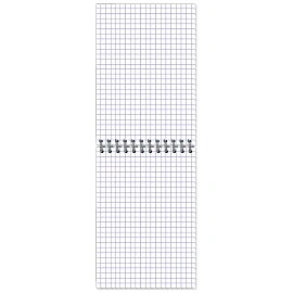 Блокнот Микровельвет A6 50 листов зеленый в клетку на спирали (101х145 мм)