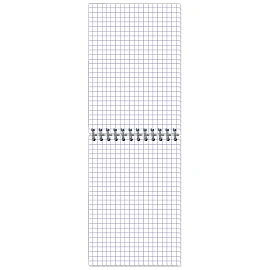 Блокнот Микровельвет А6 50 листов бордовый в клетку на спирали (101х145 мм)