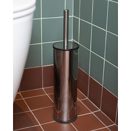 Ёршик для унитаза Luscan с подставкой из нержавеющей стали цилиндрический серебристый