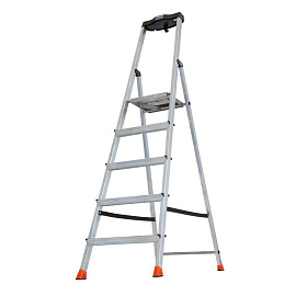 Стремянка алюминиевая 5 ступеней Krause Safety 128959