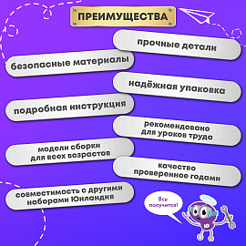 Конструктор металлический ЮНЛАНДИЯ "Для уроков труда №4", развивающий, 130 элементов, 104682 фото Конструктор металлический ЮНЛАНДИЯ "Для уроков труда №4", развивающий, 130 элементов, 104682