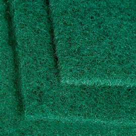 ПАД ручной Luscan абразивный жёсткий 13x9 см зелёный (3 штуки в упаковке)