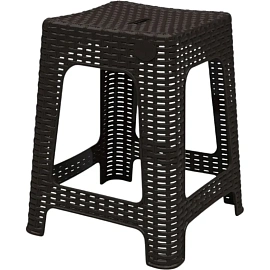 Табурет Rattan квадратный (горький шоколад, 363x363x448 мм)