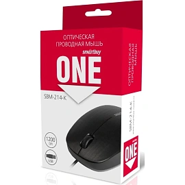 Мышь проводная Smartbuy ONE 214-K черная (SBM-214-K)