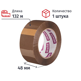 Клейкая лента упаковочная Attache 48 мм x 132 м 45 мкм коричневая