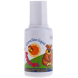 Корректирующая жидкость (штрих) Гамма Школьник на водной основе 20 мл