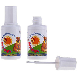 Корректирующая жидкость (штрих) Гамма Школьник на водной основе 20 мл